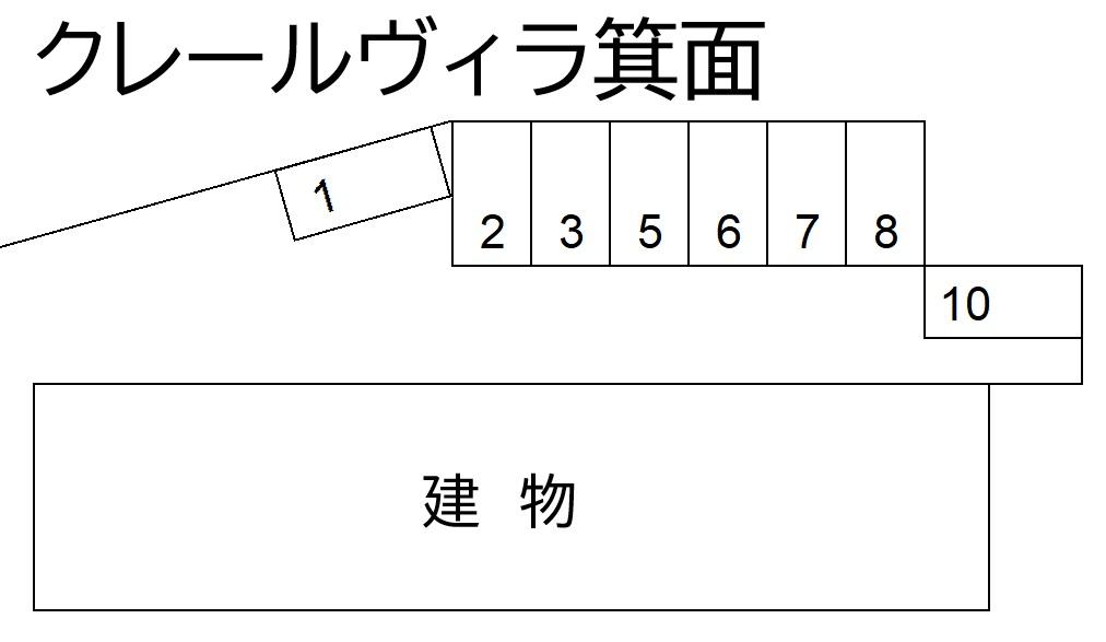 クレールヴィラ箕面の駐車配置図