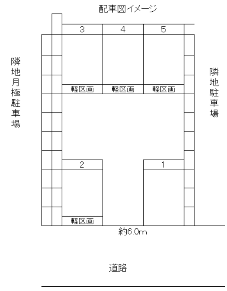 Ｍパーク甲突町３の駐車配置図