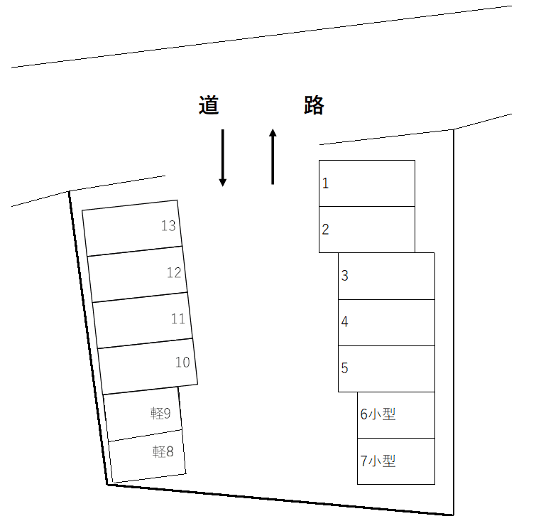 八反田3丁目駐車場の駐車配置図