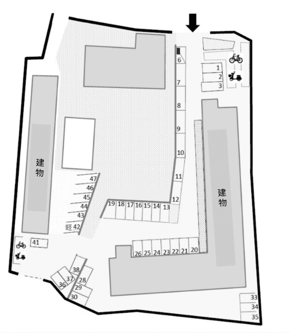 ラ・ポワール駐車場の駐車配置図