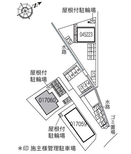 蜷川２(17060)の駐車配置図