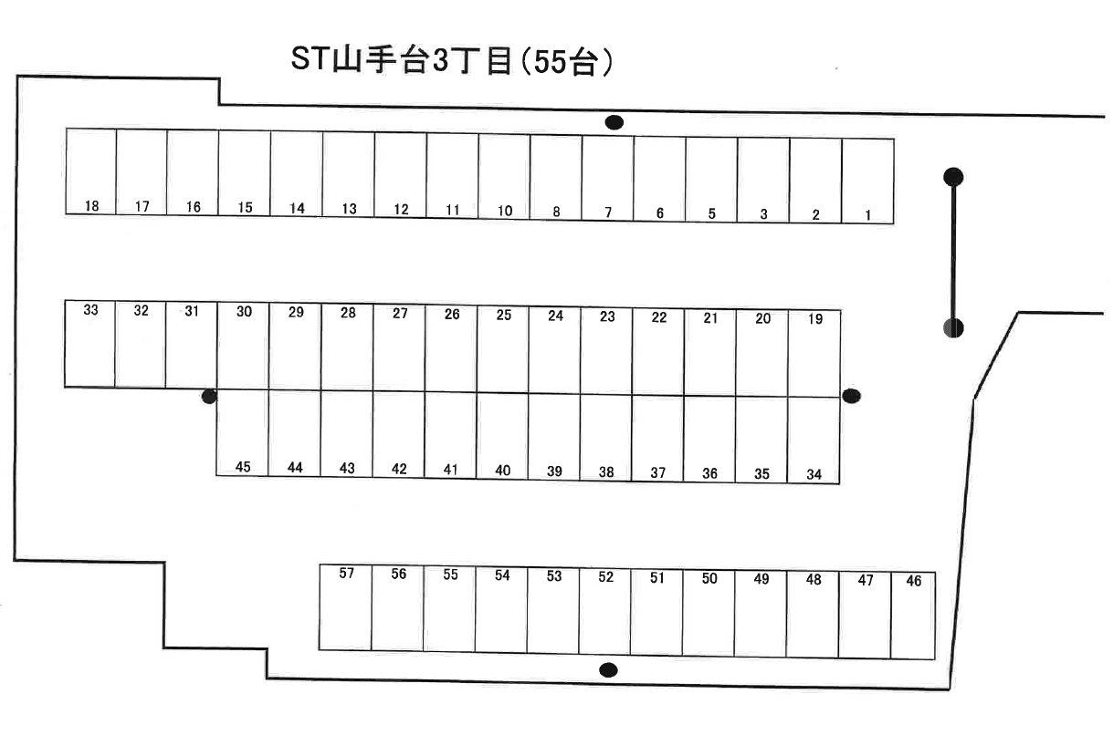 ＫＦ－Ｐａｒｋ　ＳＴ山手台３丁目の駐車配置図