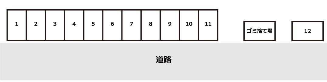 鶴工台パーキングの駐車配置図