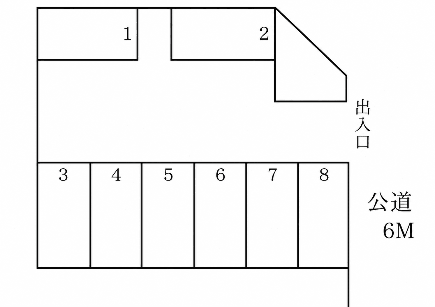 三幸第51駐車場の駐車配置図