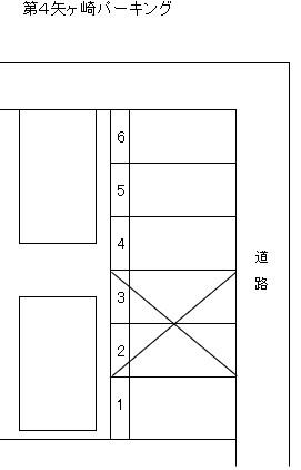 第４矢ヶ崎パーキングの駐車配置図