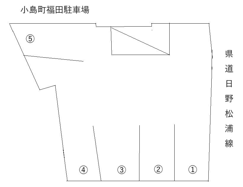 小島町福田駐車場の駐車配置図