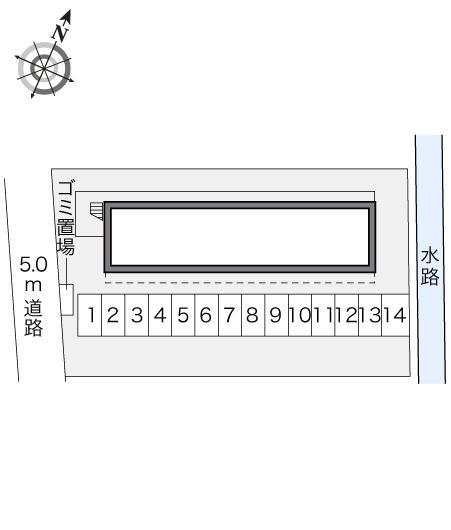 古志大橋北サイド(18303)の駐車配置図
