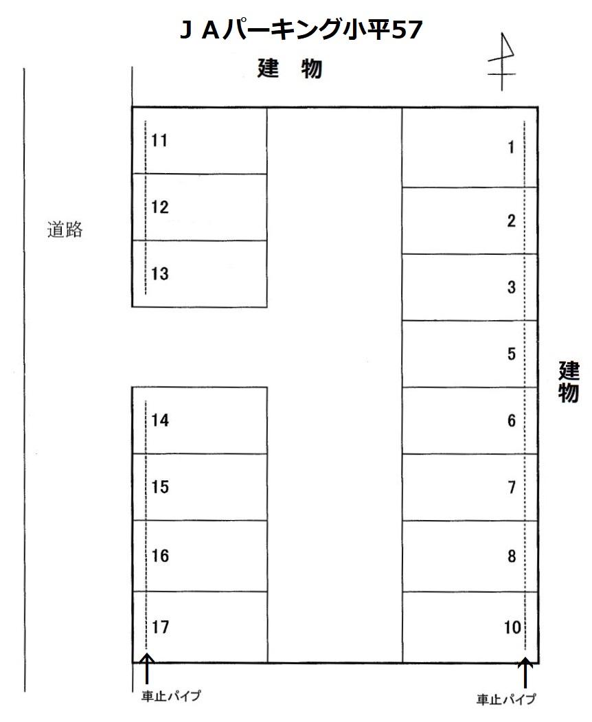 ＪＡパーキング小平57の駐車配置図