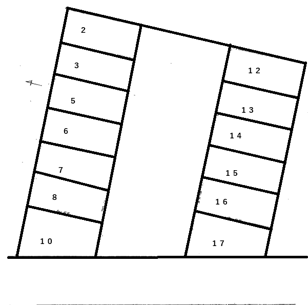 桜井駐車場の駐車配置図