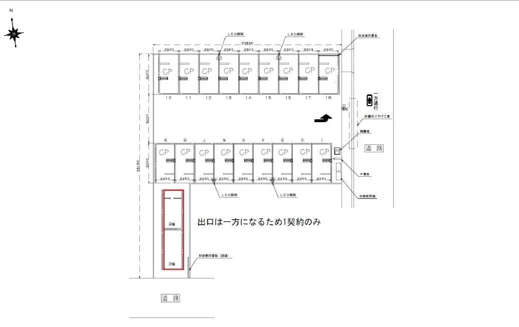 エコロパーク 深江北第2の駐車配置図