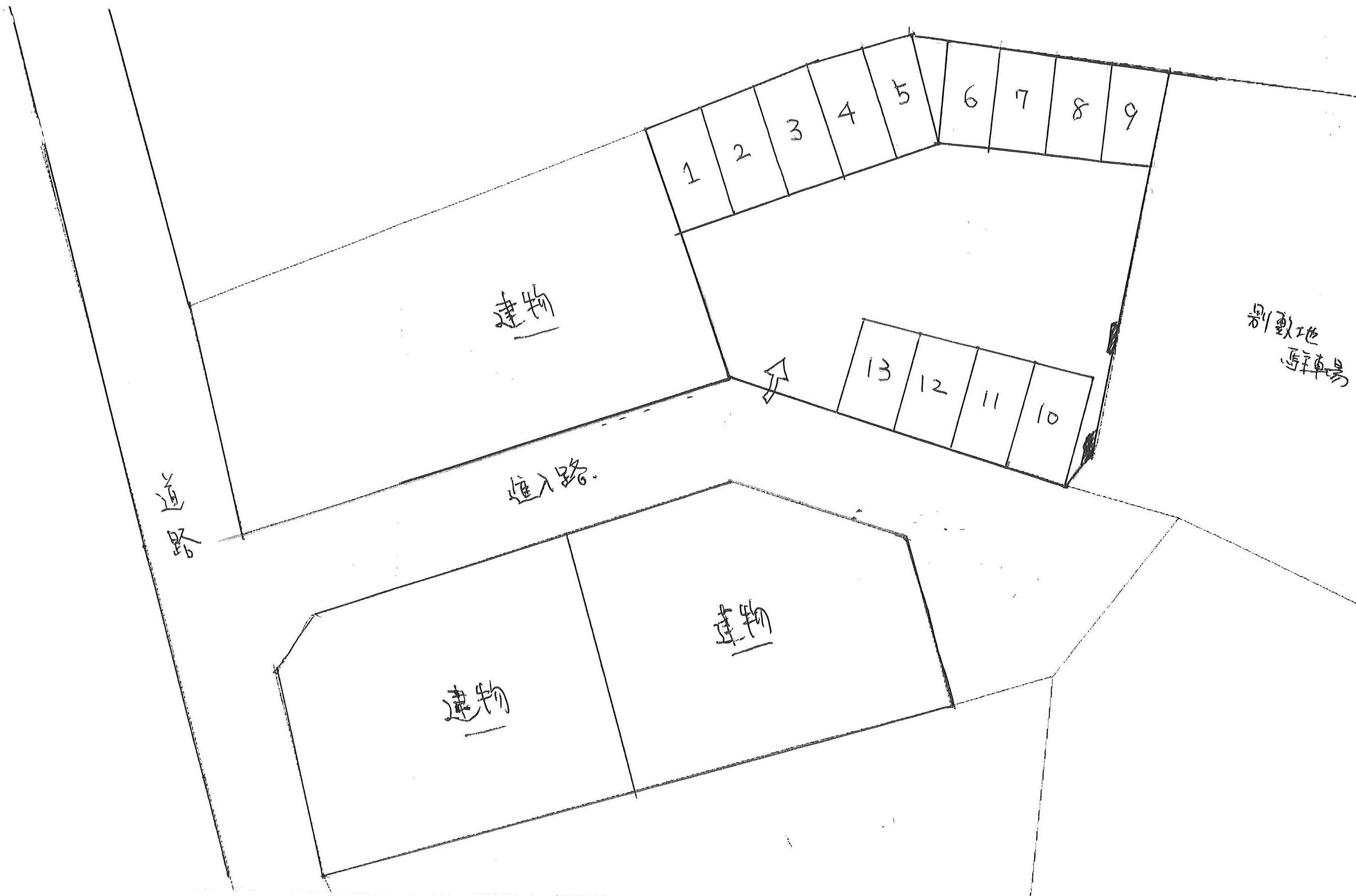 大城駐車場（伊良波）/804の駐車配置図