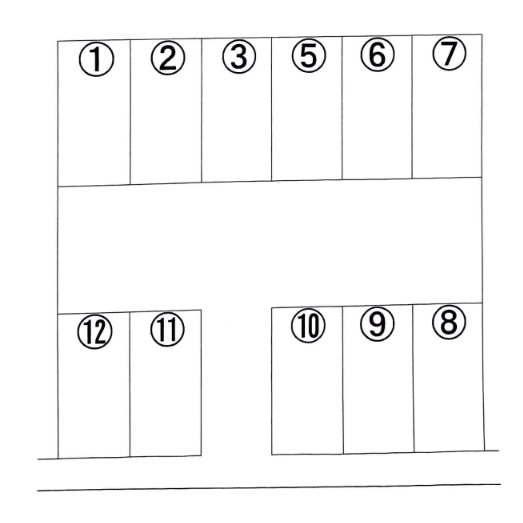 福吉パーキングの駐車配置図