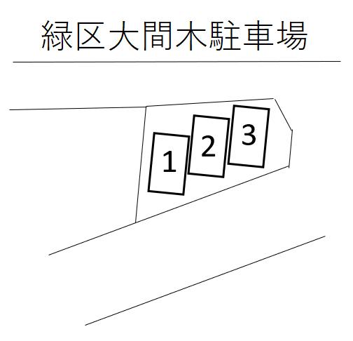 緑区大間木駐車場の駐車配置図