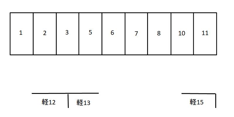無量寺２丁目パーキングの駐車配置図