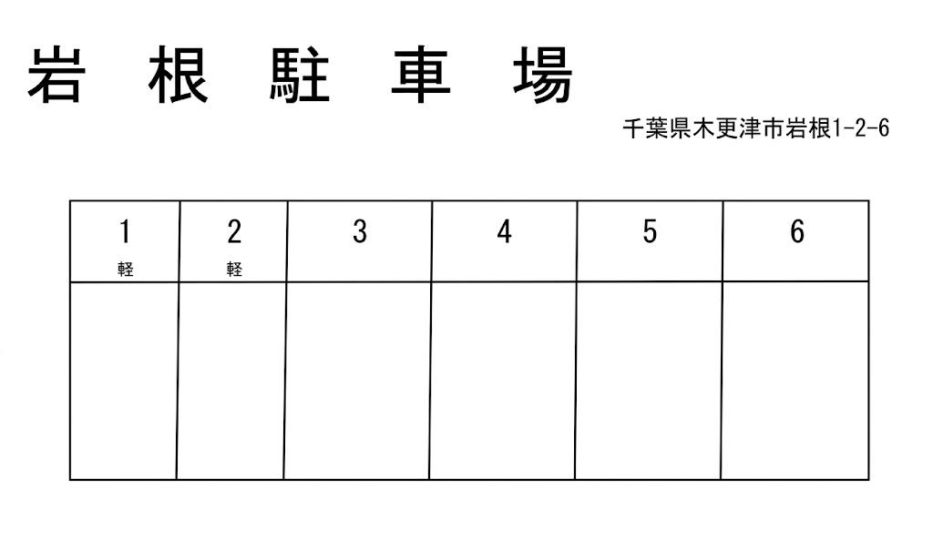 岩根駐車場の駐車配置図