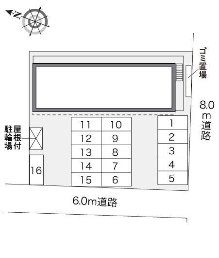 ウィング尾仲(33489)の駐車配置図