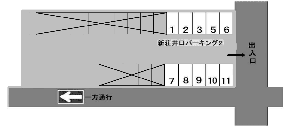 新荘井口パーキング２の駐車配置図