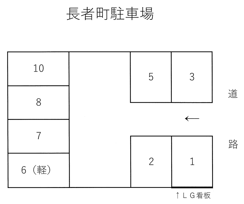 長者町駐車場の駐車配置図