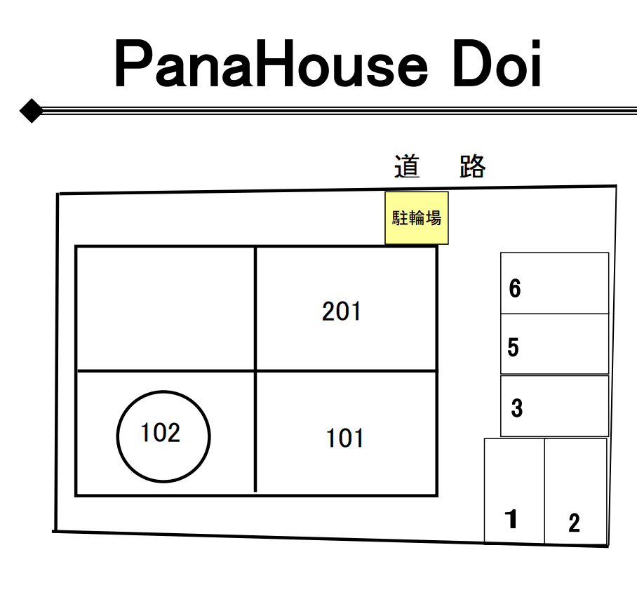 ＰａｎａＨｏｕｓｅ Ｄｏｉの駐車配置図