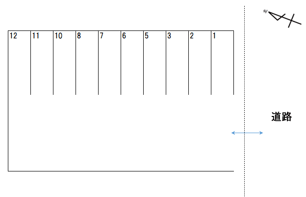 久保田駐車場の駐車配置図