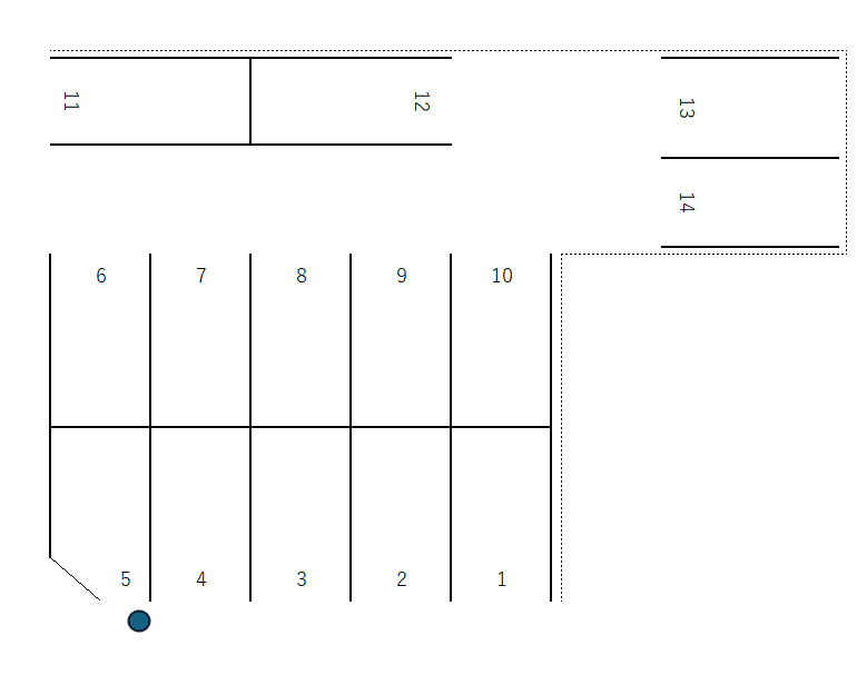 なごみパーキングの駐車配置図