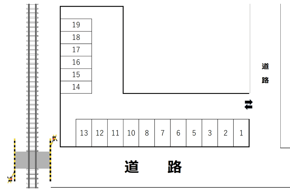 鈴吉第2月極駐車場の駐車配置図