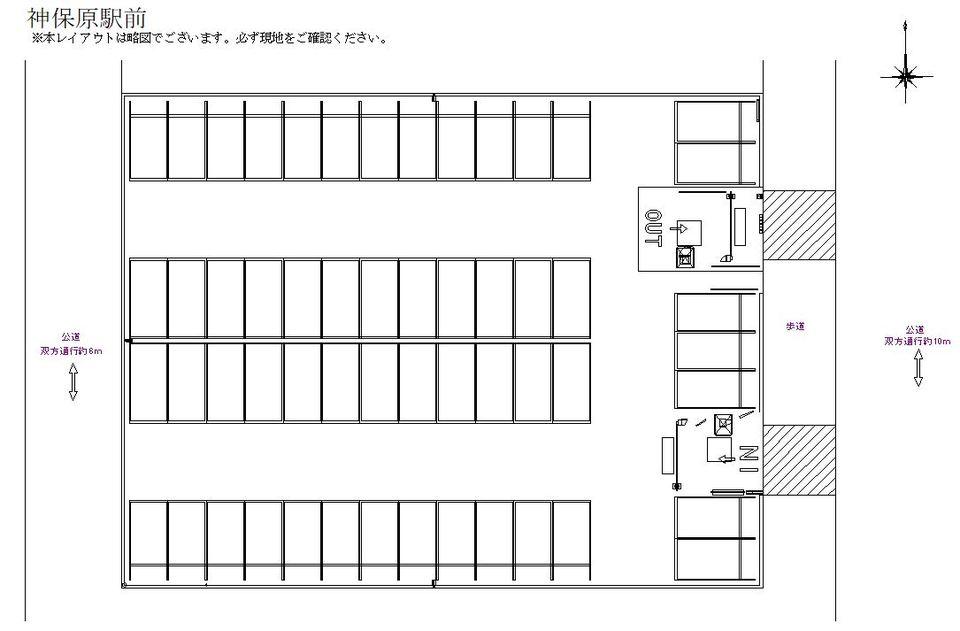 神保原駅前の駐車配置図