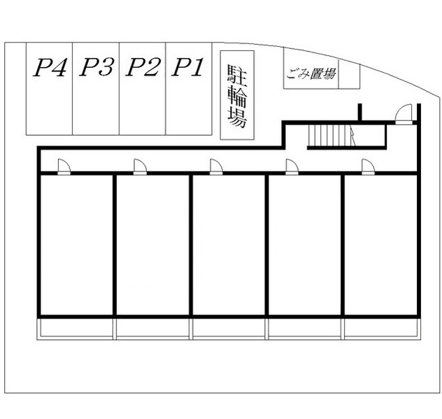 リコルテ 霞ヶ丘の駐車配置図