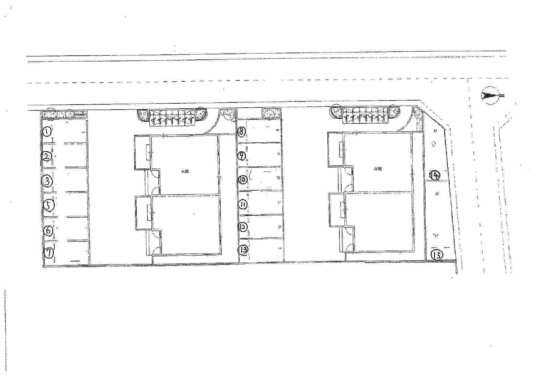ビーグルスクエアの駐車配置図