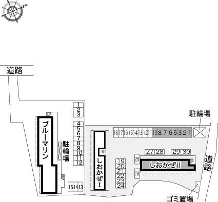 しおかぜⅡ(9881)の駐車配置図