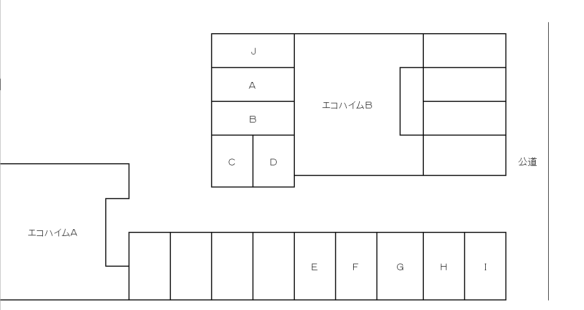 エコハイム（駐車場）の駐車配置図