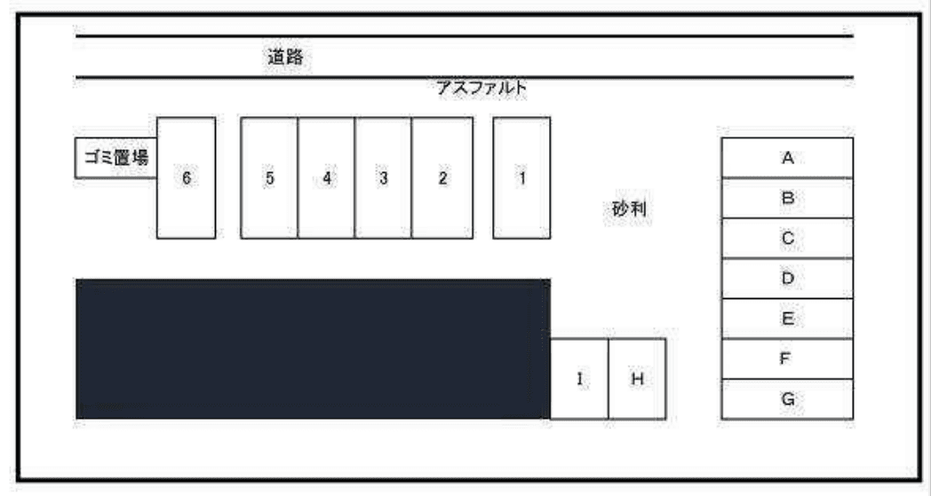 ベルウッド大金平内駐車場の駐車配置図