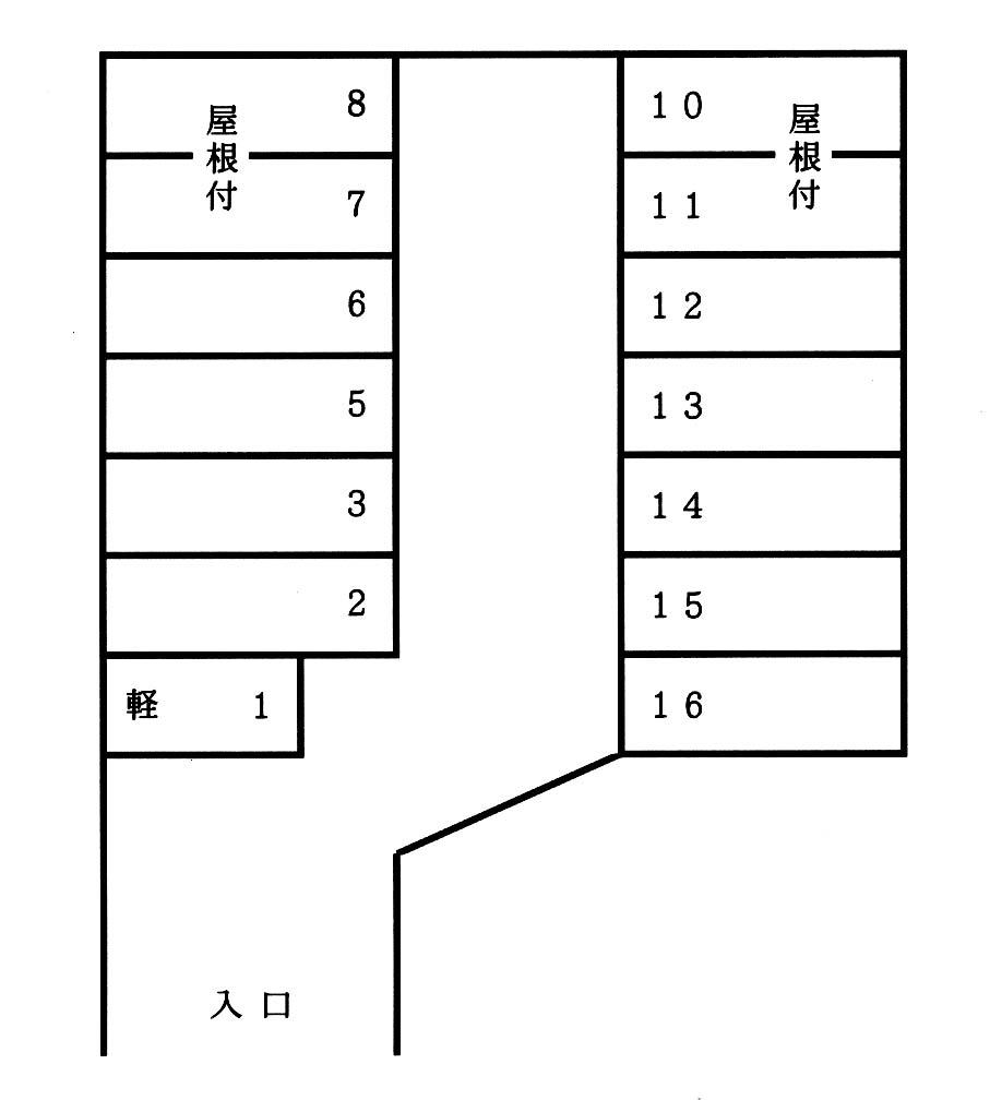 板橋木材駐車場の駐車配置図