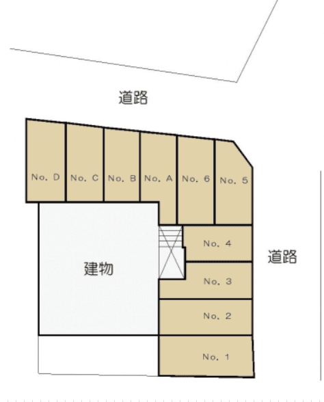 和田1丁目駐車場の駐車配置図