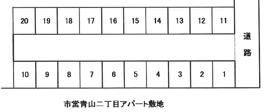 大島駐車場の駐車配置図