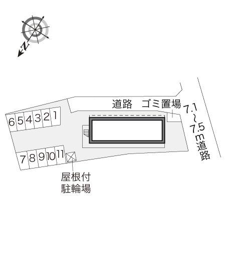 諏訪形(17085)の駐車配置図