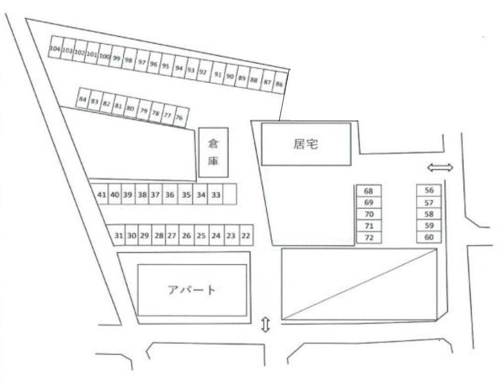 神谷有料駐車場の駐車配置図
