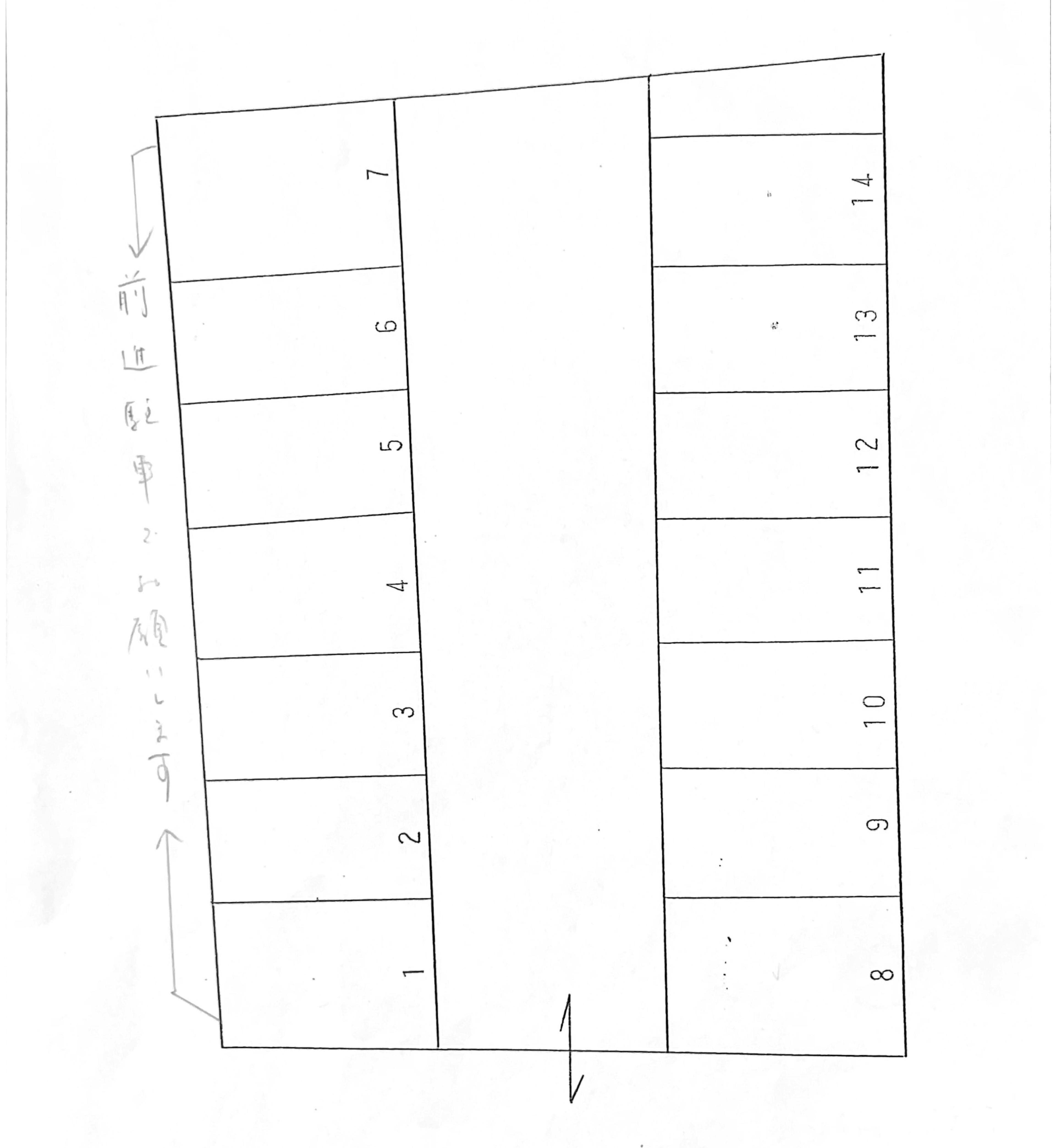 森ガレージⅡの駐車配置図
