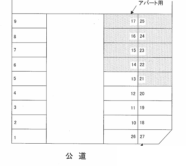 パーキング荻野の駐車配置図
