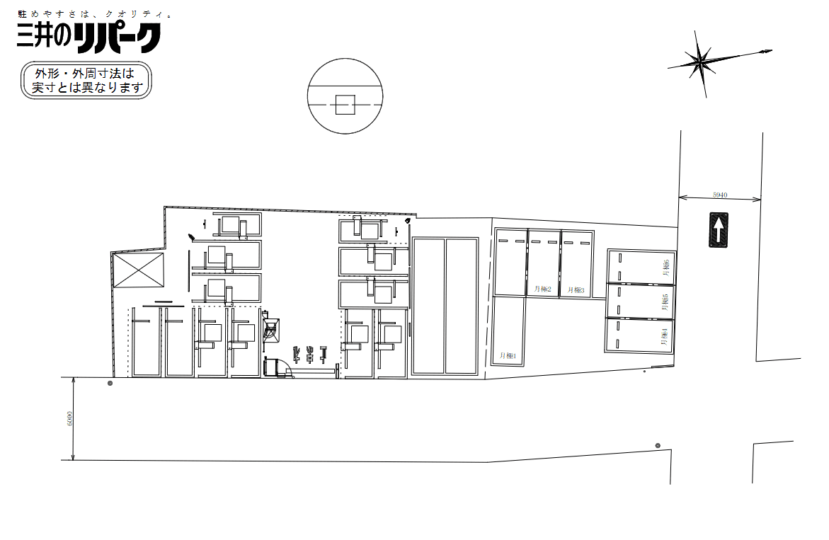 両国１丁目の駐車配置図