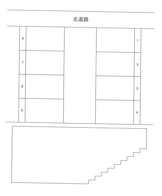新井駐車場の駐車配置図