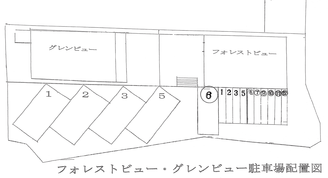 グレンビュー駐車場の駐車配置図