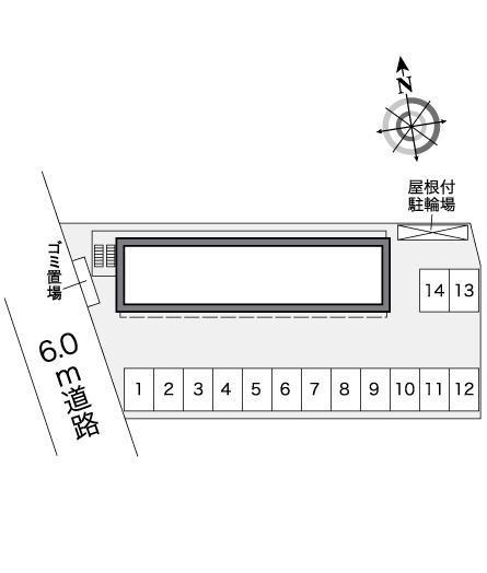 川向(25756)の駐車配置図