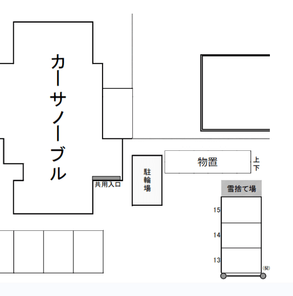 カーサノーブル月極駐車場の駐車配置図