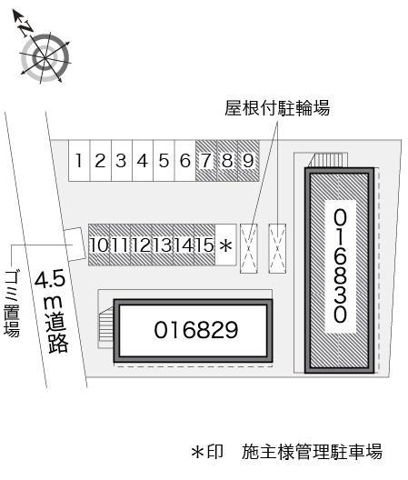 グランドゥールＢ(16830)の駐車配置図