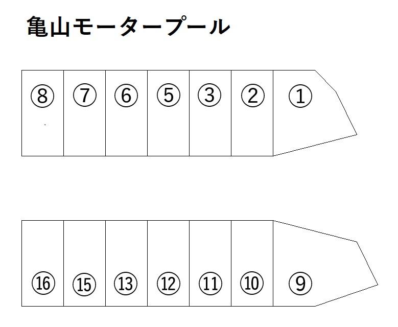 亀山モータープールの駐車配置図