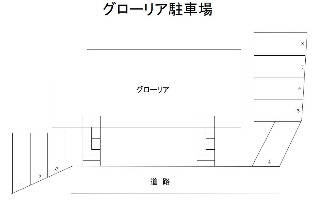 グローリア駐車場の駐車配置図