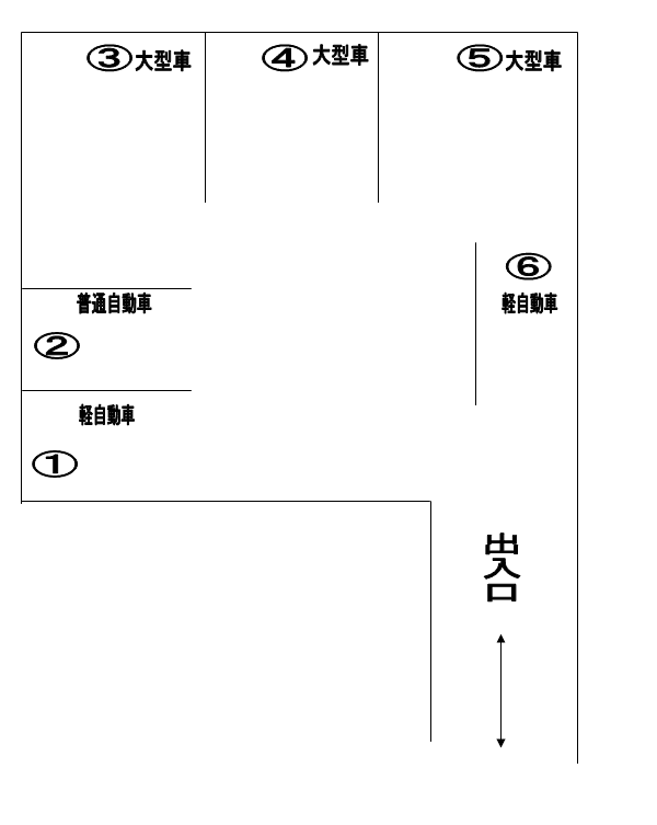 てだこパーキング真栄原Ⅱの駐車配置図