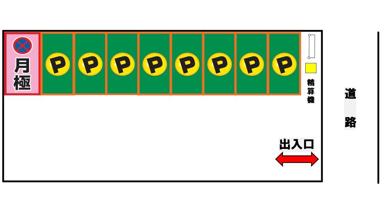 デイパーク福岡友丘第1の駐車配置図