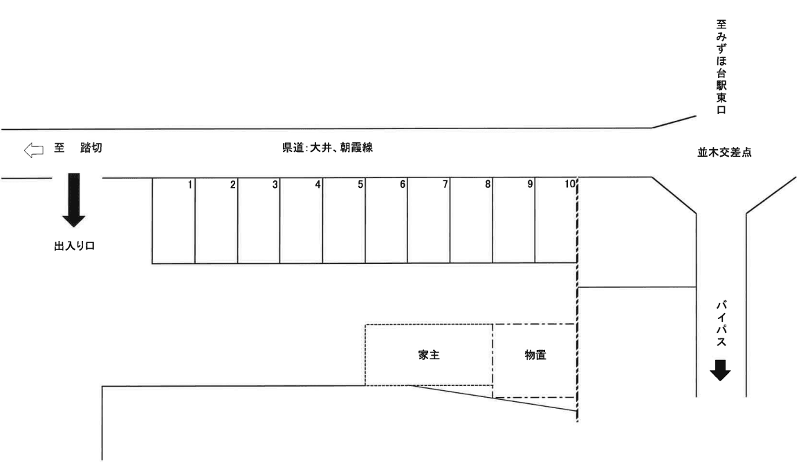 吉川駐車場の駐車配置図